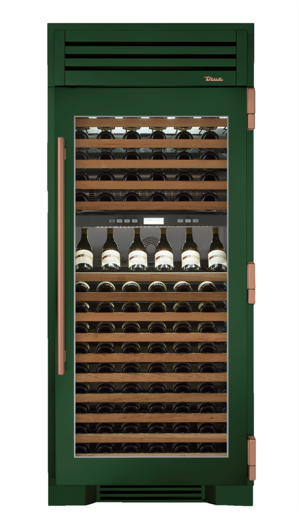 Wine Column, Right Hinged, Emerald, Copper Hardware TR36DZWRSGC086H03