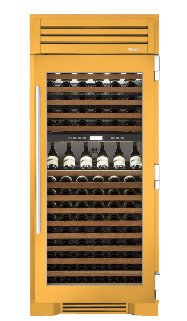 Wine Column, Right Hinged, Saffron, Chrome Hardware TR36DZWRSGC103H02
