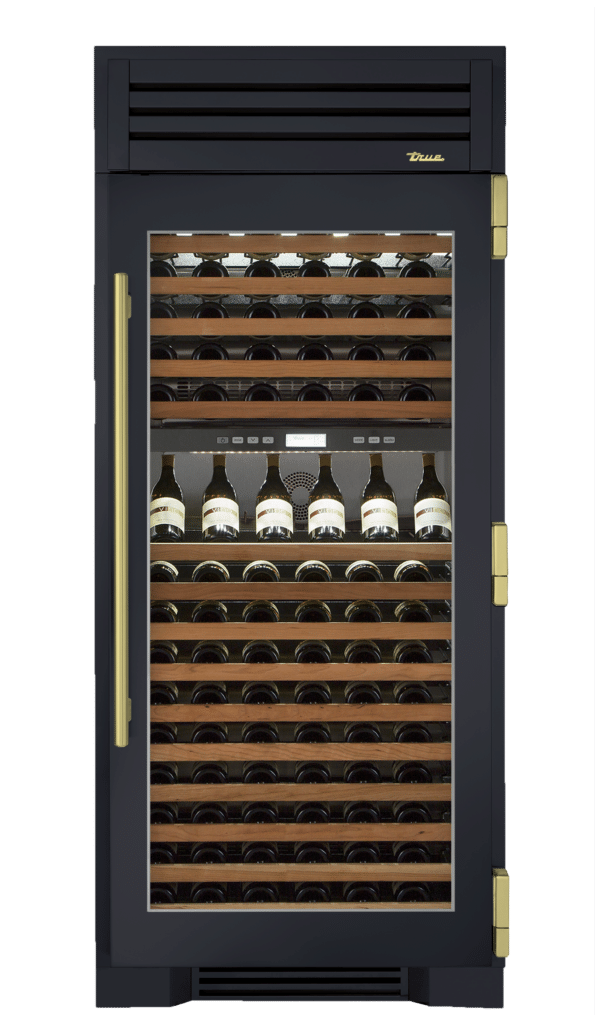 Wine Column, Right Hinged, Juniper, Brass Hardware TR36DZWRSGC104H01