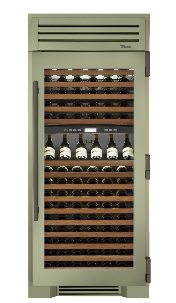 Wine Column, Right Hinged, Sage, Pewter Hardware TR36DZWRSGC129H05