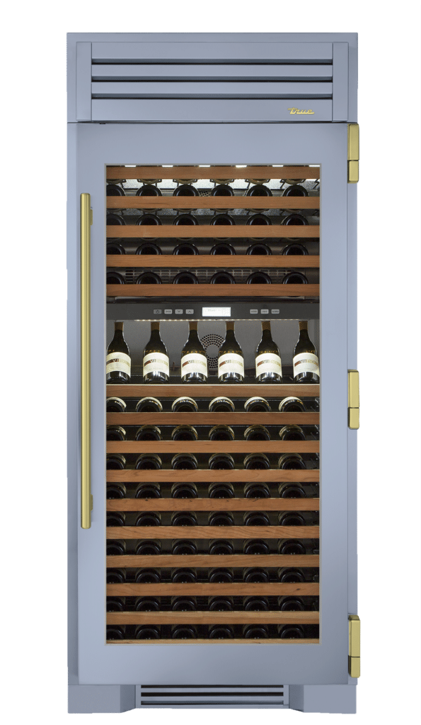 Wine Column, Right Hinged, Bluestone, Brass Hardware TR36DZWRSGC152H01