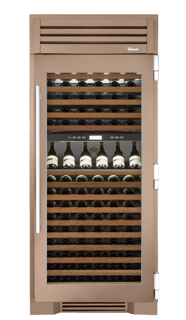 Wine Column, Right Hinged, Champagne, Chrome Hardware TR36DZWRSGC179H02