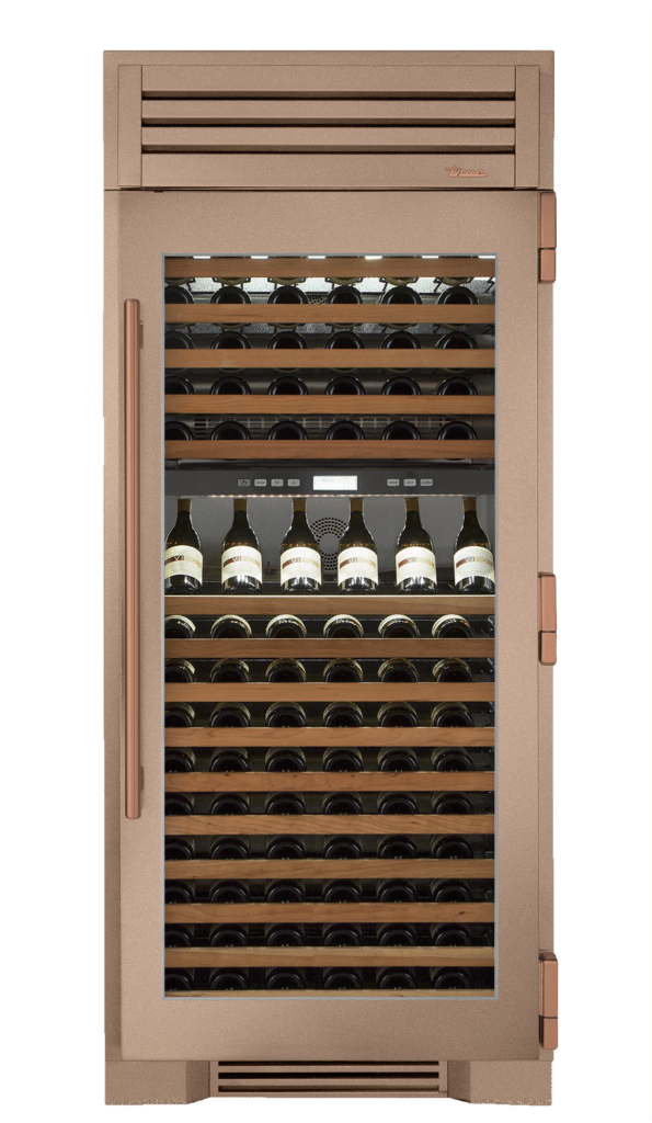 Wine Column, Right Hinged, Champagne, Copper Hardware TR36DZWRSGC179H03