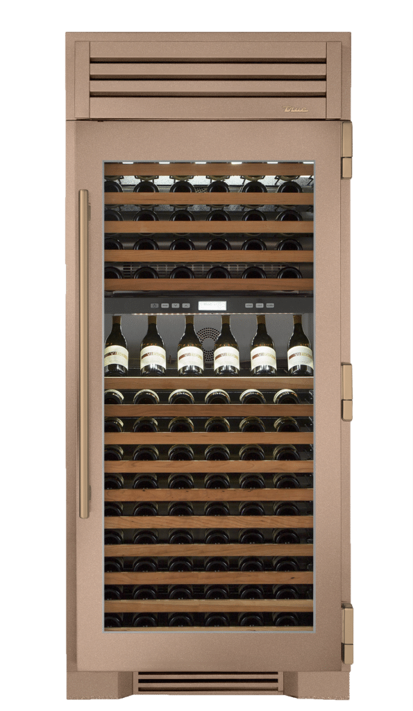 Wine Column, Right Hinged, Champagne, Gold Hardware TR36DZWRSGC179H08