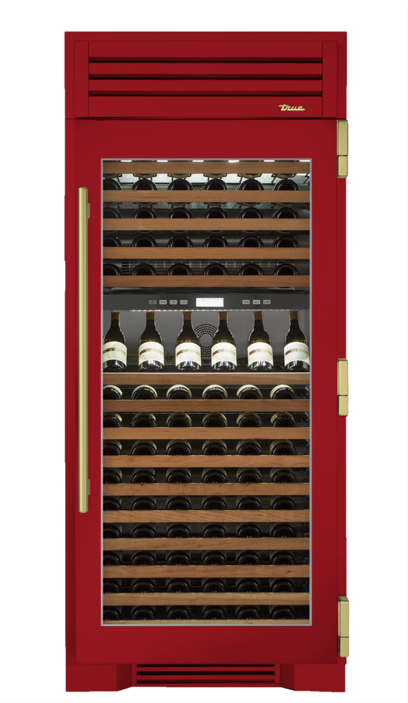 Wine Column, Right Hinged, Crimson, Brass Hardware TR36DZWRSGC193H01