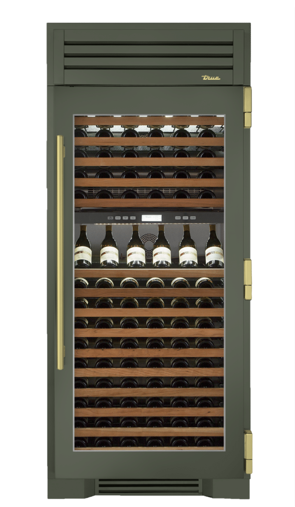Wine Column, Right Hinged, Olive, Brass Hardware TR36DZWRSGC238H01