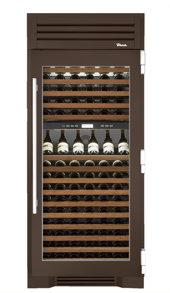 Wine Column, Right Hinged, Espresso, Chrome Hardware TR36DZWRSGC305H02