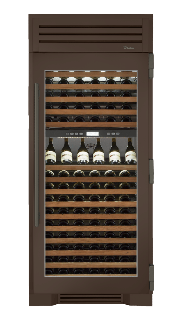 Wine Column, Right Hinged, Espresso, Pewter Hardware TR36DZWRSGC305H05
