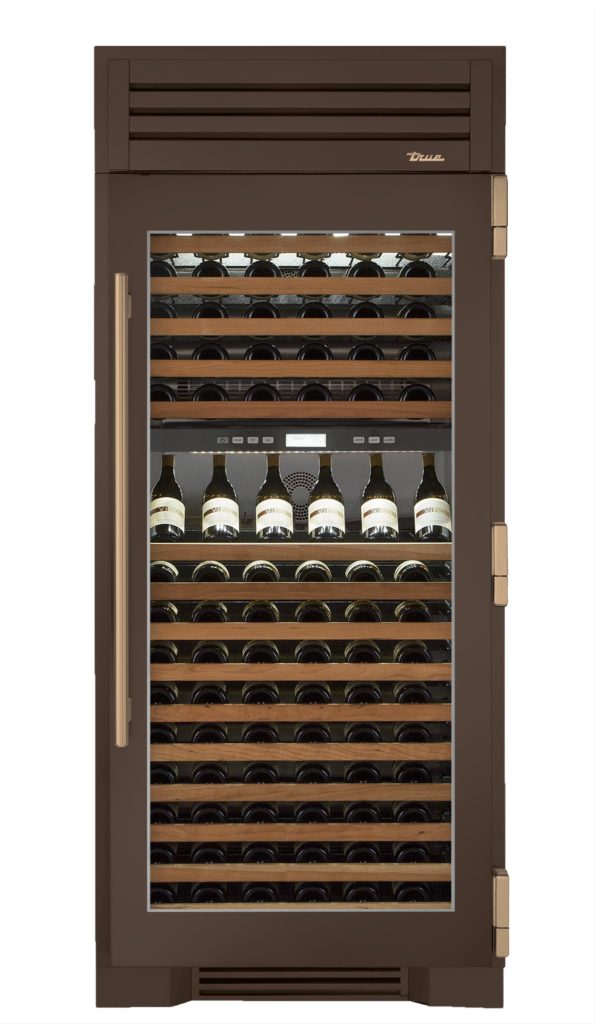 Wine Column, Right Hinged, Espresso, Gold Hardware TR36DZWRSGC305H08
