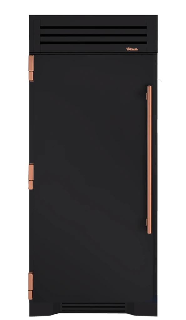 Freezer Column, Left Hinged, Matte Black, Copper Hardware TR36FRZLSSIMC027H03