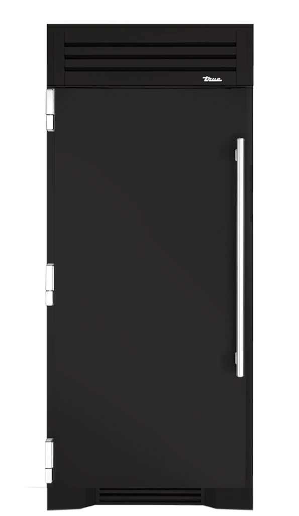 Freezer Column, Left Hinged, Ultra Matte Black, Chrome Hardware TR36FRZLSSIMC085H02