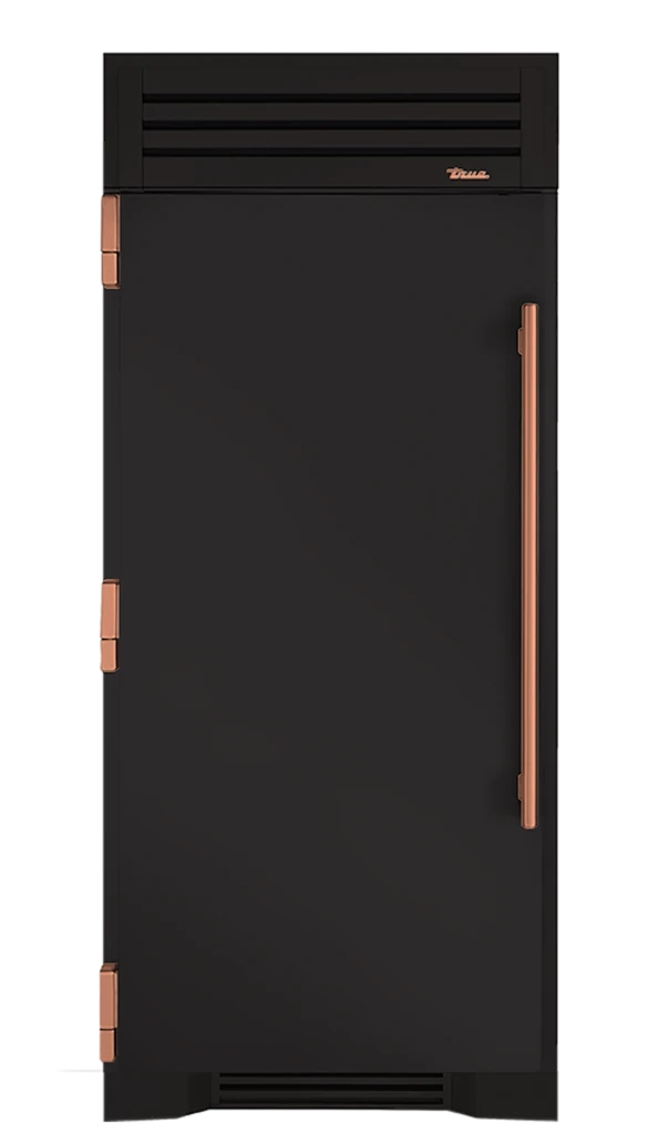 Freezer Column, Left Hinged, Ultra Matte Black, Copper Hardware TR36FRZLSSIMC085H03