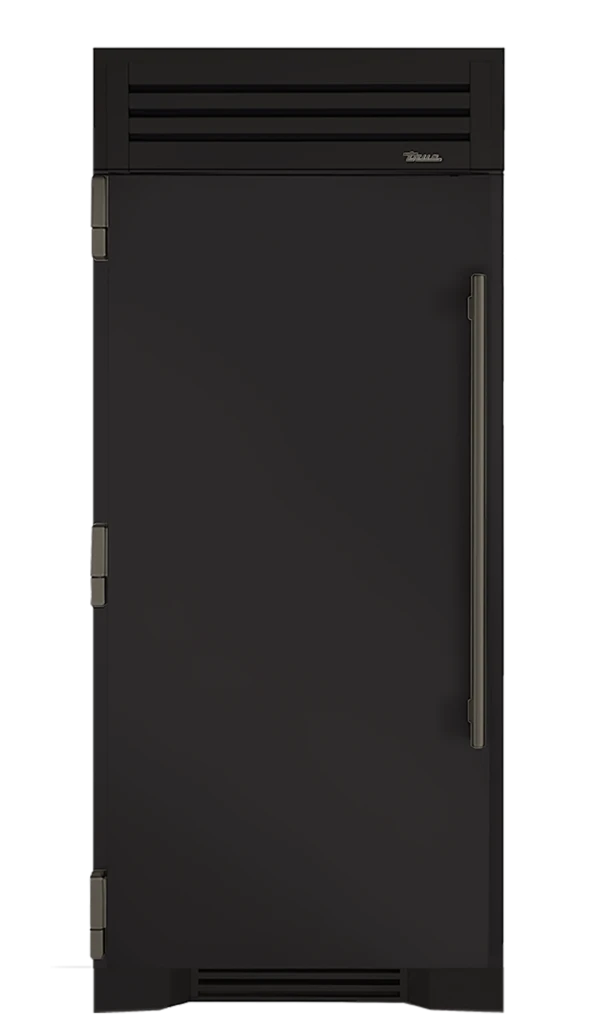 Freezer Column, Left Hinged, Ultra Matte Black, Pewter Hardware TR36FRZLSSIMC085H05