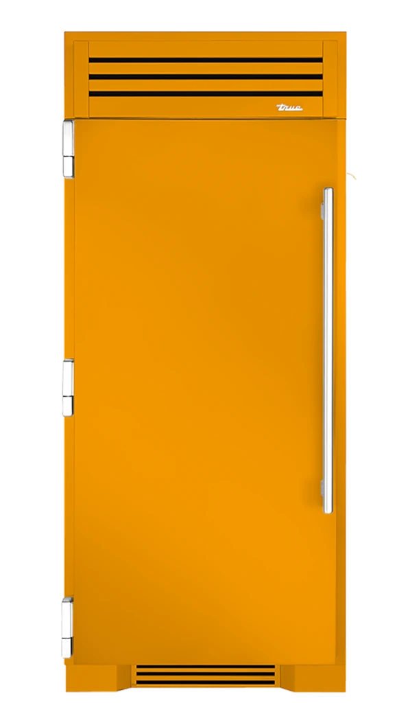 Freezer Column, Left Hinged, Saffron, Chrome Hardware TR36FRZLSSIMC103H02