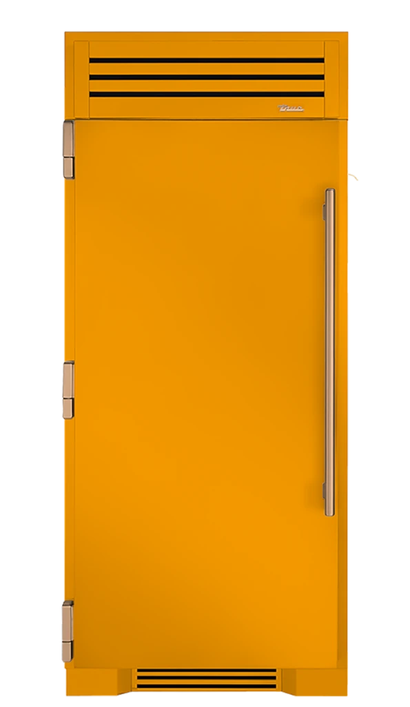 Freezer Column, Left Hinged, Saffron, Gold Hardware TR36FRZLSSIMC103H08