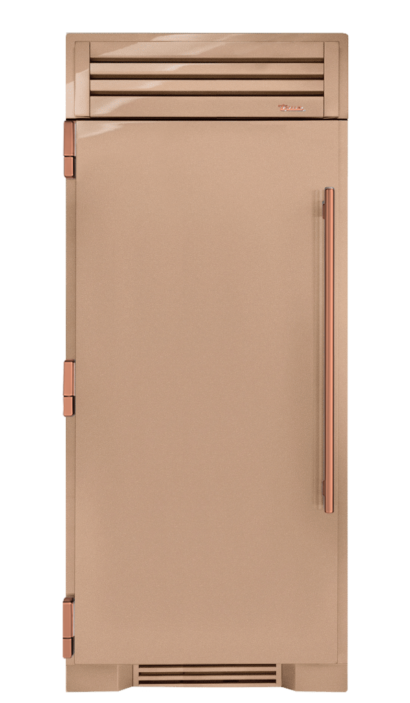 Freezer Column, Left Hinged, Champagne, Copper Hardware TR36FRZLSSIMC179H03