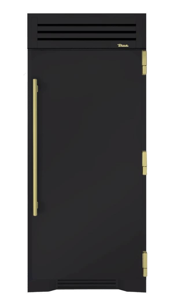 Freezer Column, Right Hinged, Matte Black, Brass Hardware TR36FRZRSSC027H01