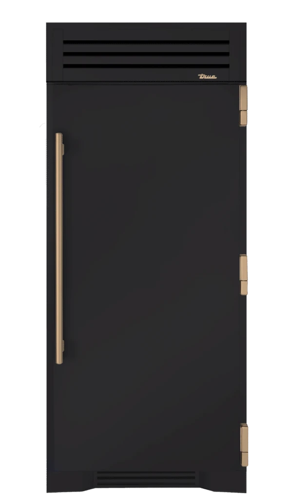 Freezer Column, Right Hinged, Matte Black, Gold Hardware TR36FRZRSSC027H08