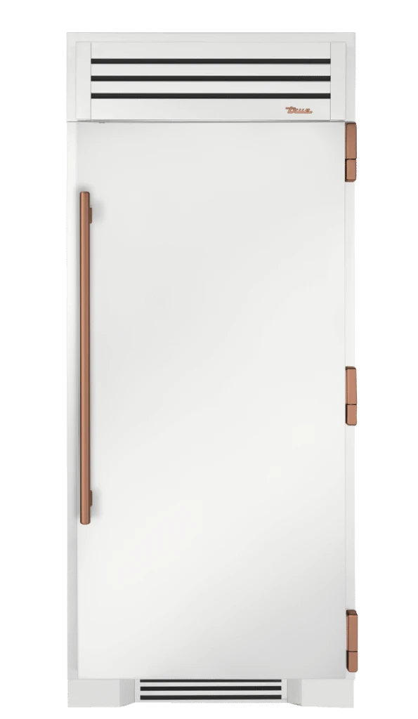Freezer Column, Right Hinged, Matte White, Copper Hardware TR36FRZRSSC030H03