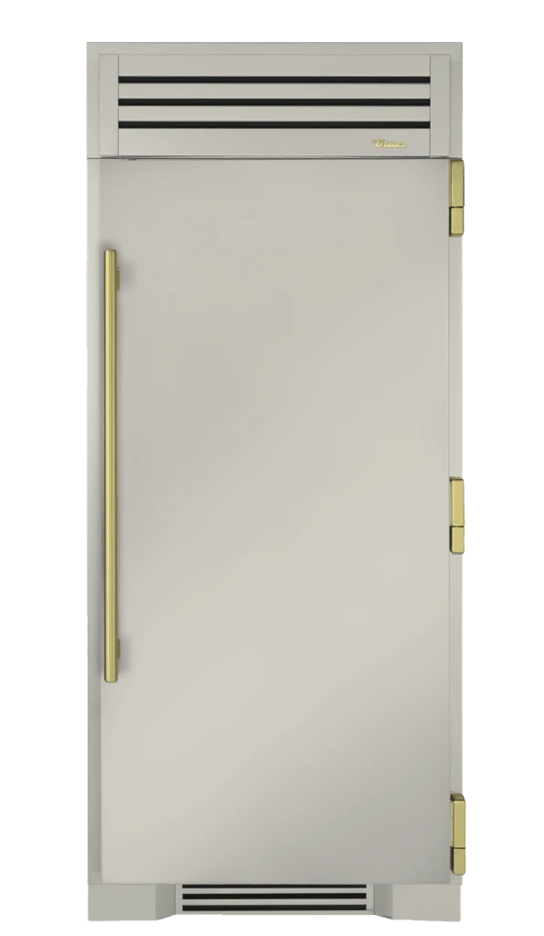 Freezer Column, Right Hinged, Antique White, Brass Hardware TR36FRZRSSC050H01