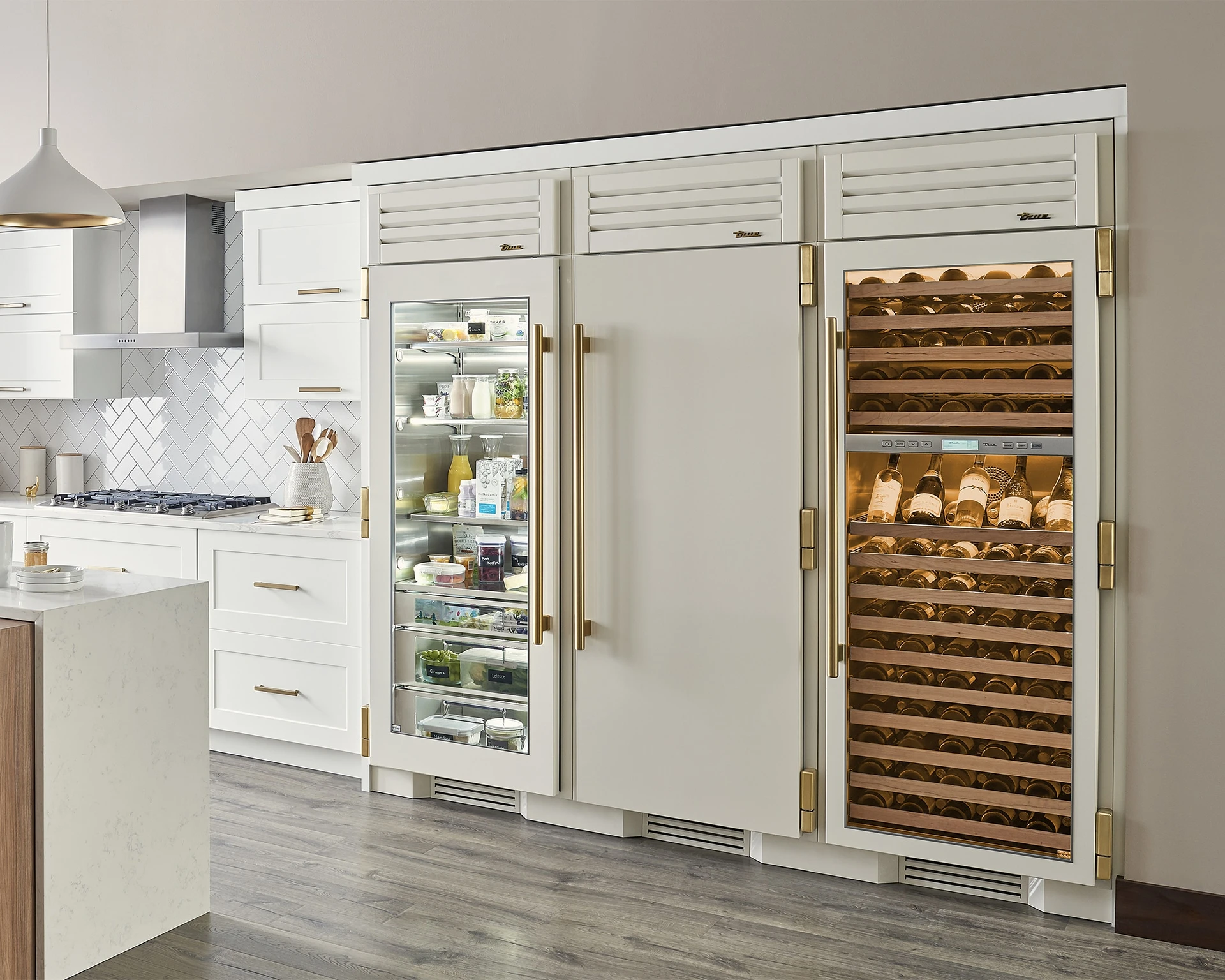 Freezer Column, Right Hinged, Ultra Matte Black, Copper Hardware TR36FRZRSSC085H03