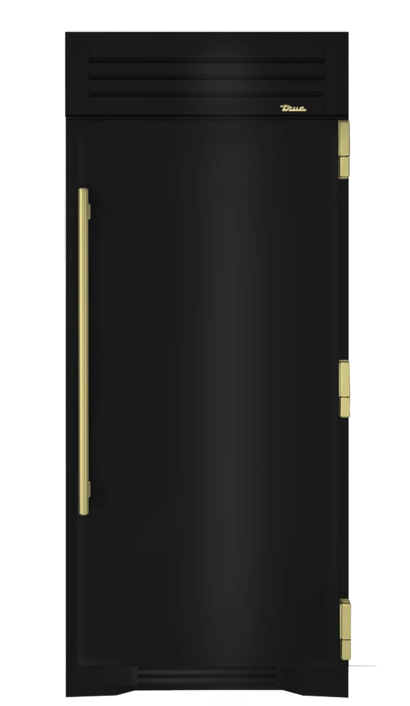 Freezer Column, Right Hinged, Gloss Black, Brass Hardware TR36FRZRSSIMC044H01