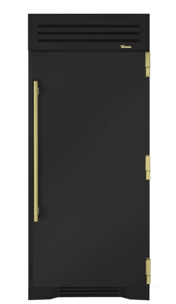 Freezer Column, Right Hinged, Ultra Matte Black, Brass Hardware TR36FRZRSSIMC085H01