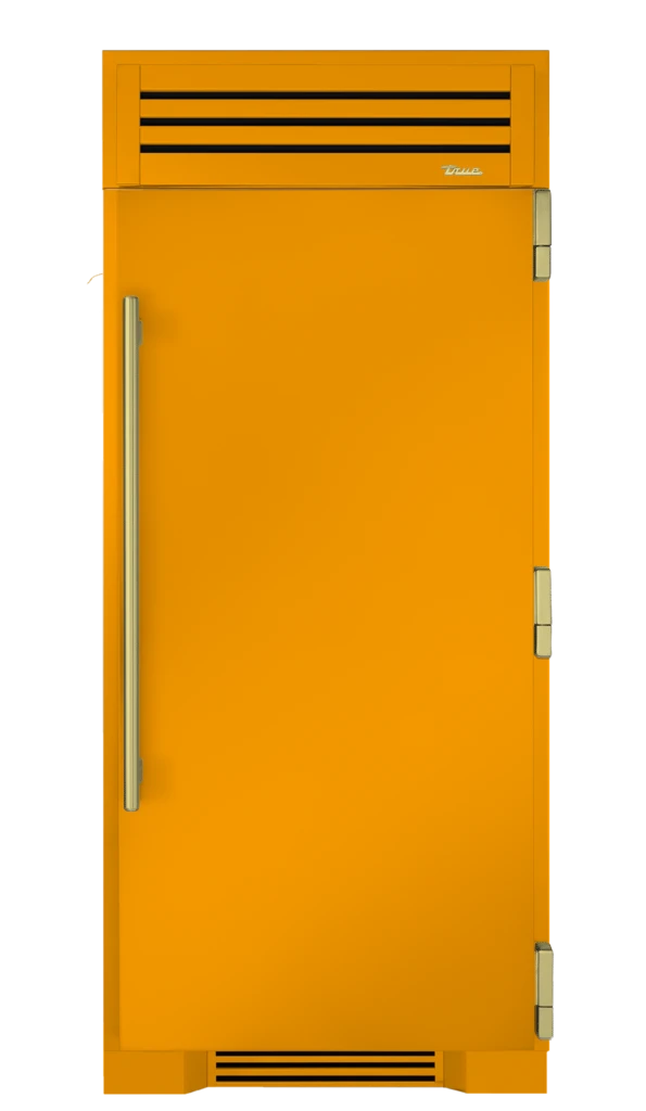 Freezer Column, Right Hinged, Saffron, Brass Hardware TR36FRZRSSIMC103H01