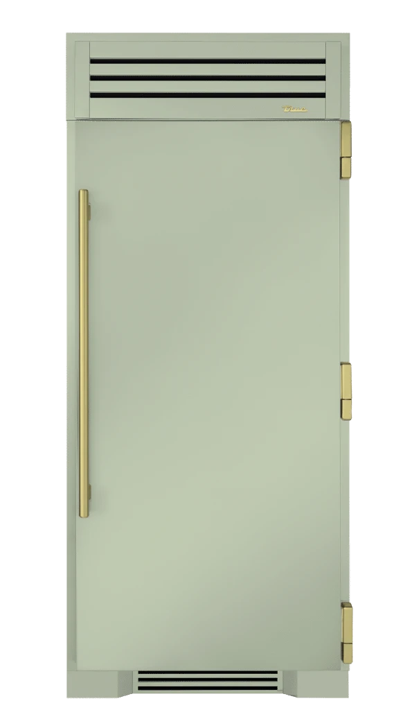 Freezer Column, Right Hinged, Sage, Brass Hardware TR36FRZRSSIMC129H01