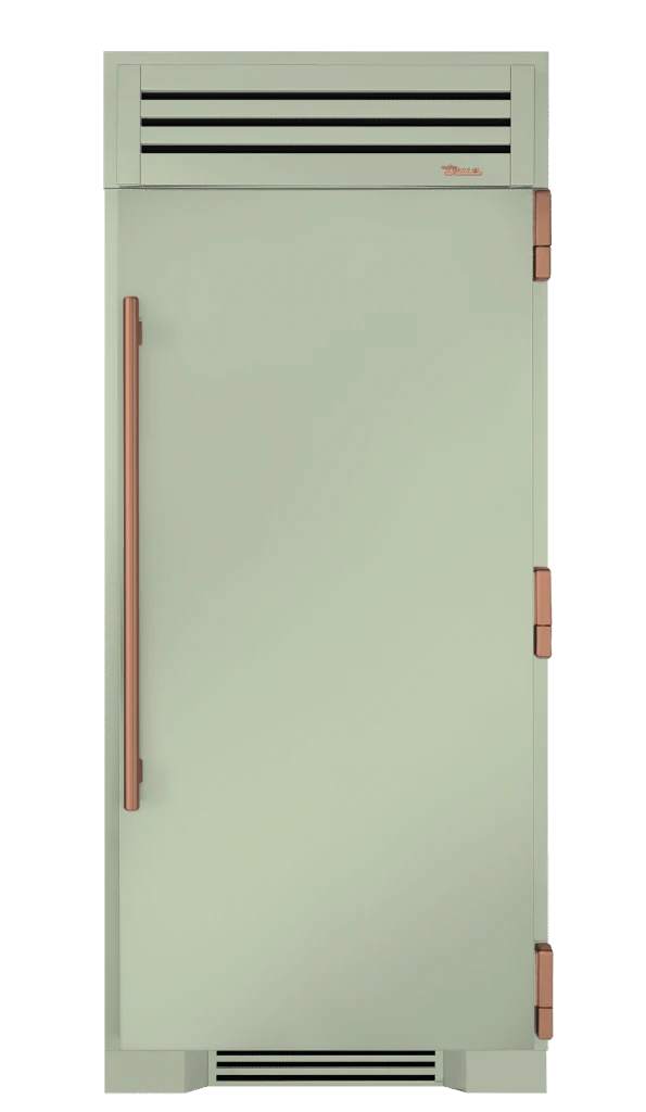 Freezer Column, Right Hinged, Sage, Copper Hardware TR36FRZRSSIMC129H03