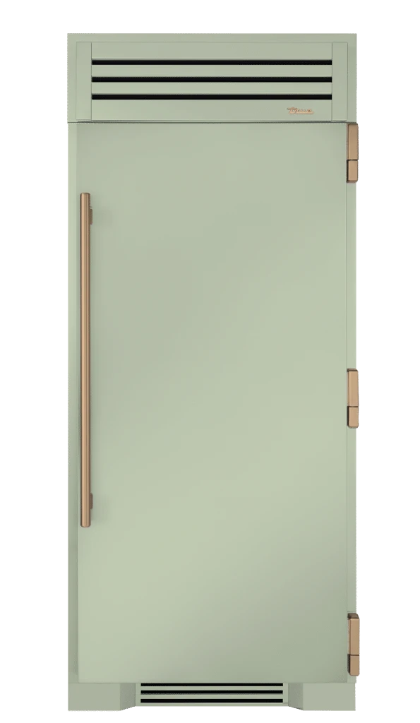 Freezer Column, Right Hinged, Sage, Gold Hardware TR36FRZRSSIMC129H08