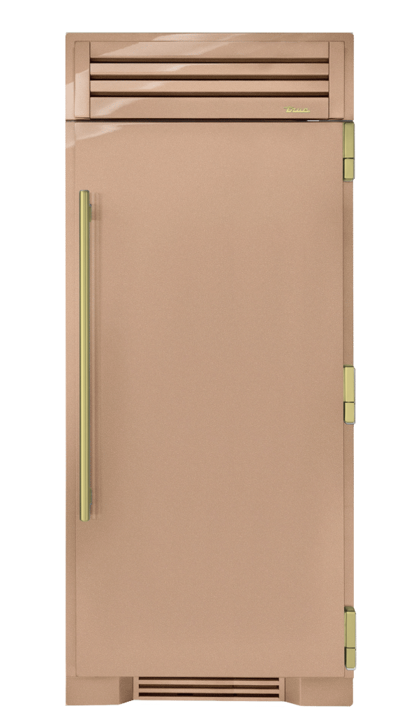 Freezer Column, Right Hinged, Champagne, Brass Hardware TR36FRZRSSIMC179H01