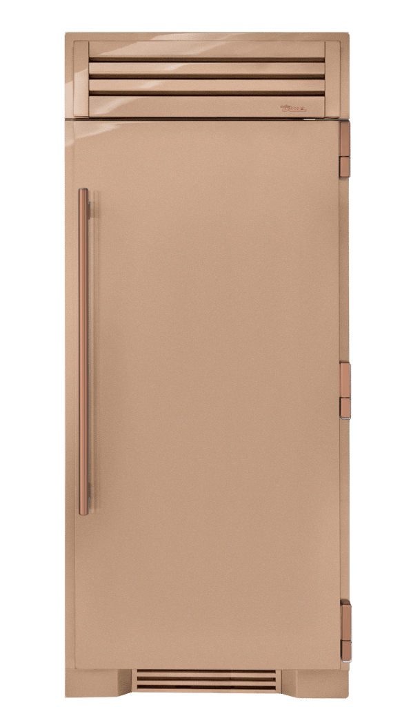 Freezer Column, Right Hinged, Champagne, Copper Hardware TR36FRZRSSIMC179H03