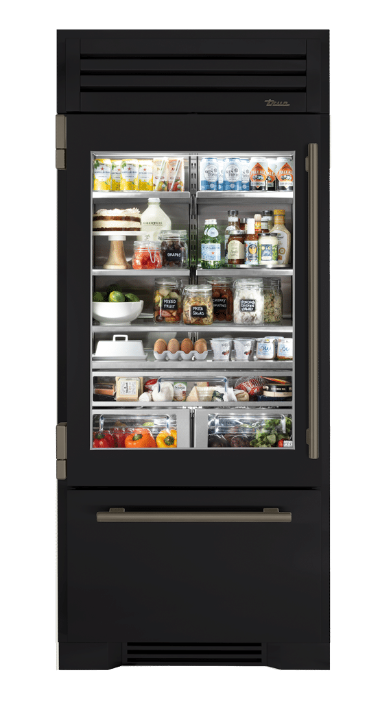 Refrigerator with Bottom Freezer, Left Hinged, Matte Black, Pewter Hardware TR36RBFLSGA027H05