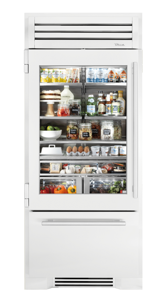 Refrigerator with Bottom Freezer, Left Hinged, Matte White, Chrome Hardware TR36RBFLSGA030H02