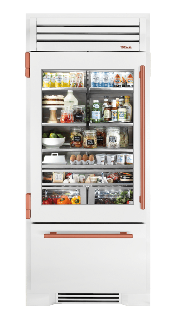 Refrigerator with Bottom Freezer, Left Hinged, Matte White, Copper Hardware TR36RBFLSGA030H03