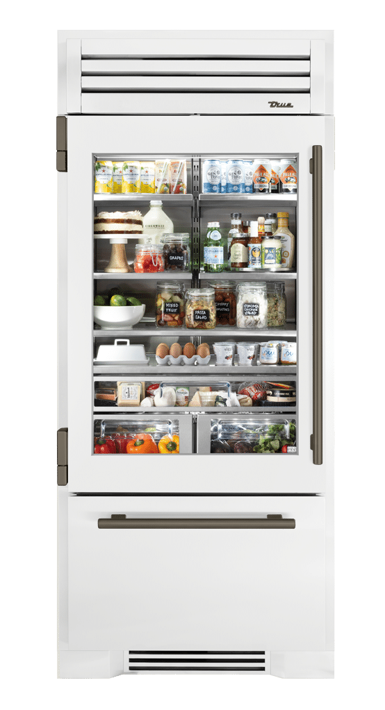 Refrigerator with Bottom Freezer, Left Hinged, Matte White, Pewter Hardware TR36RBFLSGA030H05