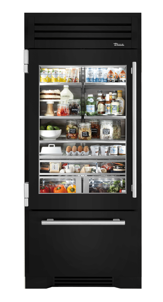 Refrigerator with Bottom Freezer, Left Hinged, Gloss Black TR36RBFLSGA044H04
