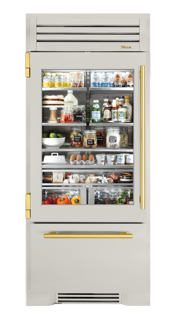 Refrigerator with Bottom Freezer, Left Hinged, Antique White, Brass Hardware TR36RBFLSGA050H01