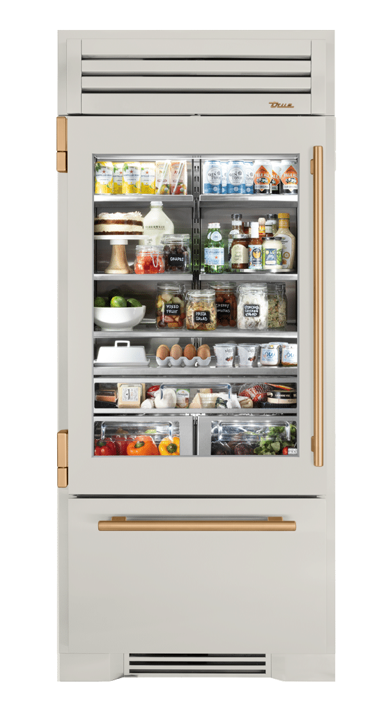 Refrigerator with Bottom Freezer, Left Hinged, Antique White, Gold Hardware TR36RBFLSGA050H08