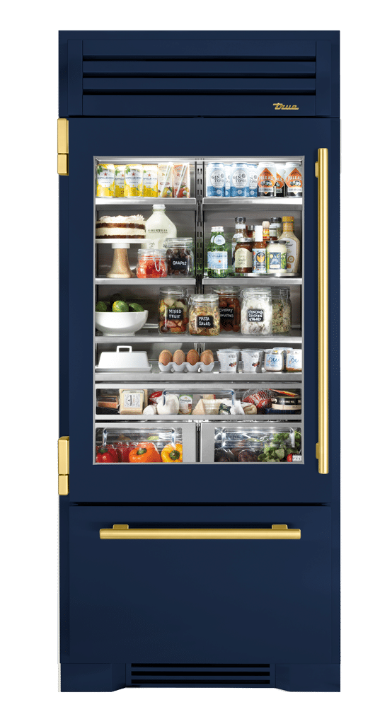 Refrigerator with Bottom Freezer, Left Hinged, Cobalt, Brass Hardware TR36RBFLSGA078H01