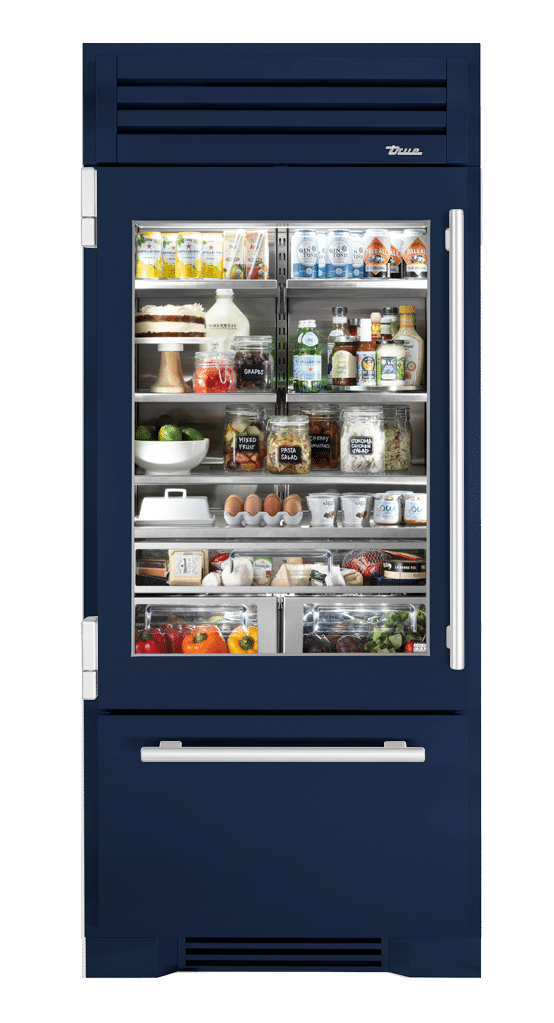 Refrigerator with Bottom Freezer, Left Hinged, Cobalt, Chrome Hardware TR36RBFLSGA078H02