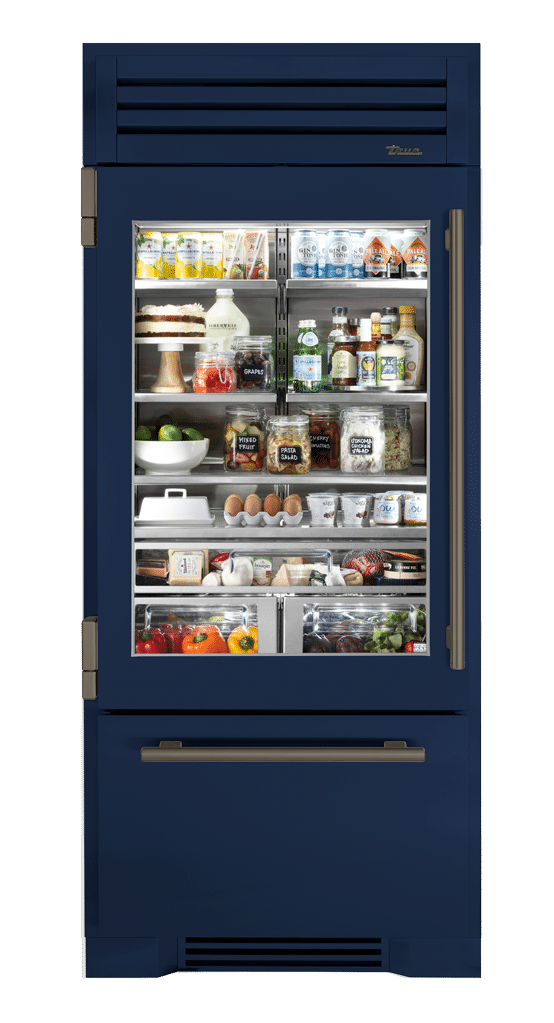 Refrigerator with Bottom Freezer, Left Hinged, Cobalt, Pewter Hardware TR36RBFLSGA078H05
