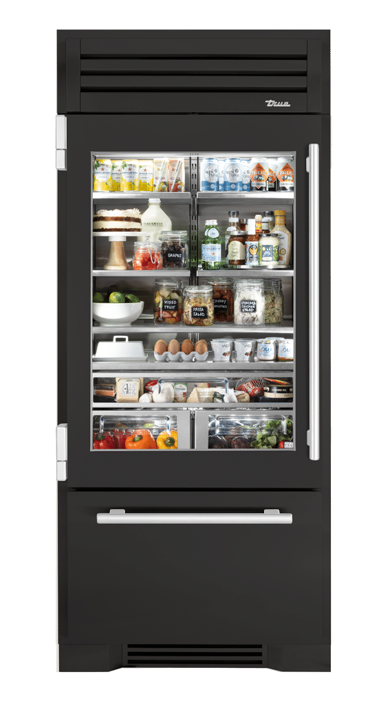 Refrigerator with Bottom Freezer, Left Hinged, Ultra Matte Black, Chrome Hardware TR36RBFLSGA085H02