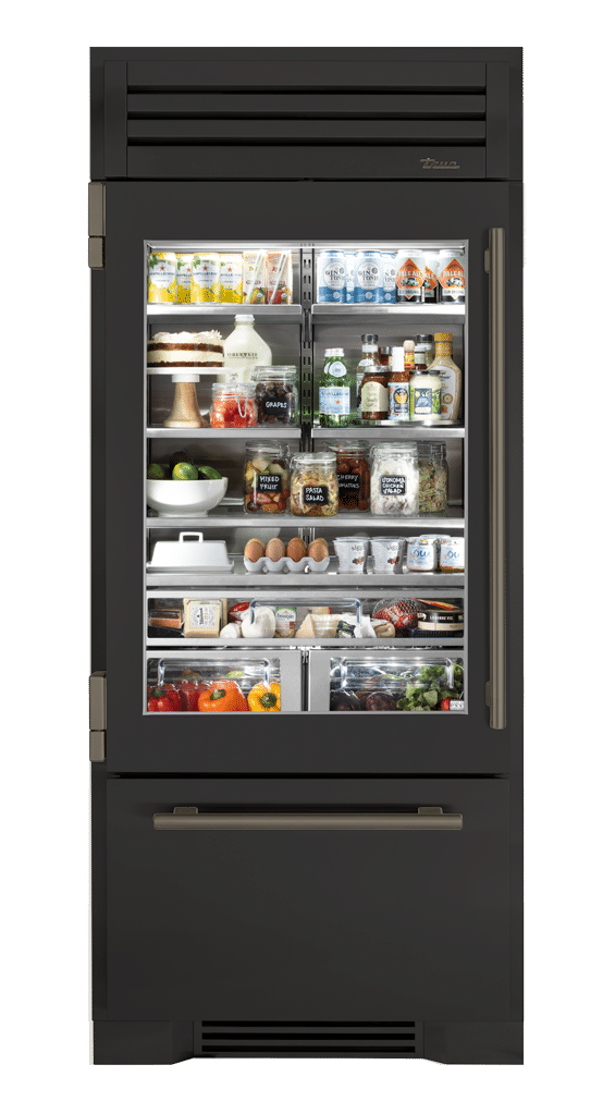 Refrigerator with Bottom Freezer, Left Hinged, Ultra Matte Black, Pewter Hardware TR36RBFLSGA085H05