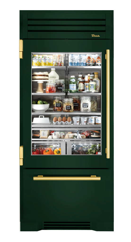Refrigerator with Bottom Freezer, Left Hinged, Emerald, Brass Hardware TR36RBFLSGA086H01