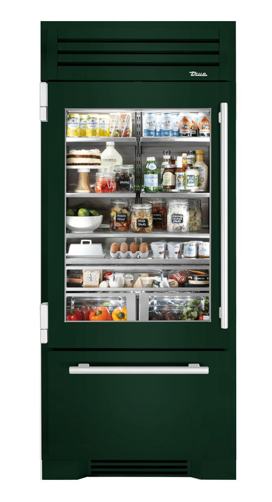 Refrigerator with Bottom Freezer, Left Hinged, Emerald, Chrome Hardware TR36RBFLSGA086H02