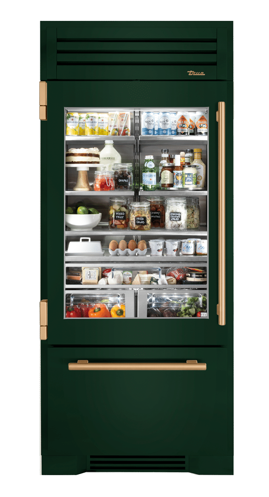 Refrigerator with Bottom Freezer, Left Hinged, Emerald, Gold Hardware TR36RBFLSGA086H08