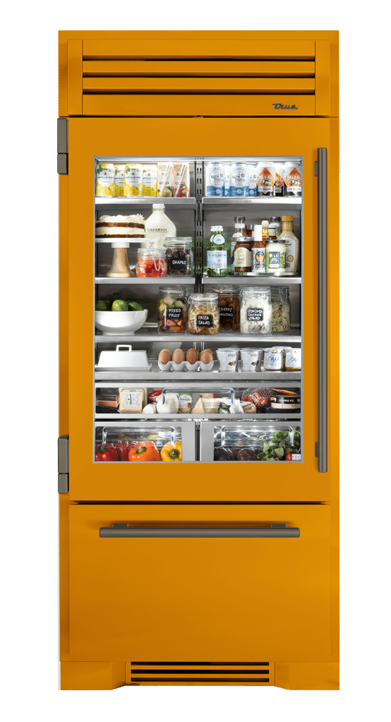 Refrigerator with Bottom Freezer, Left Hinged, Saffron, Pewter Hardware TR36RBFLSGA103H05