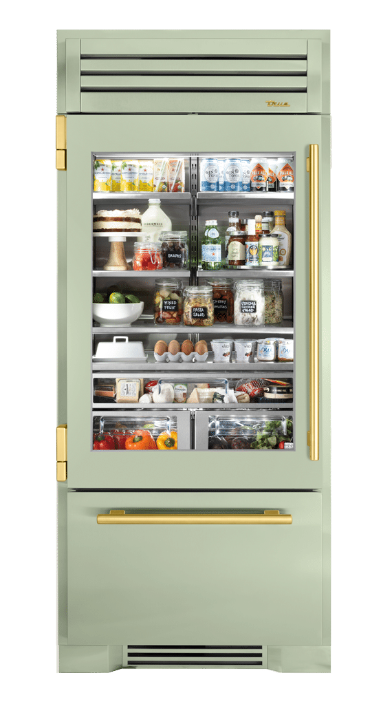 Refrigerator with Bottom Freezer, Left Hinged, Sage, Brass Hardware TR36RBFLSGA129H01